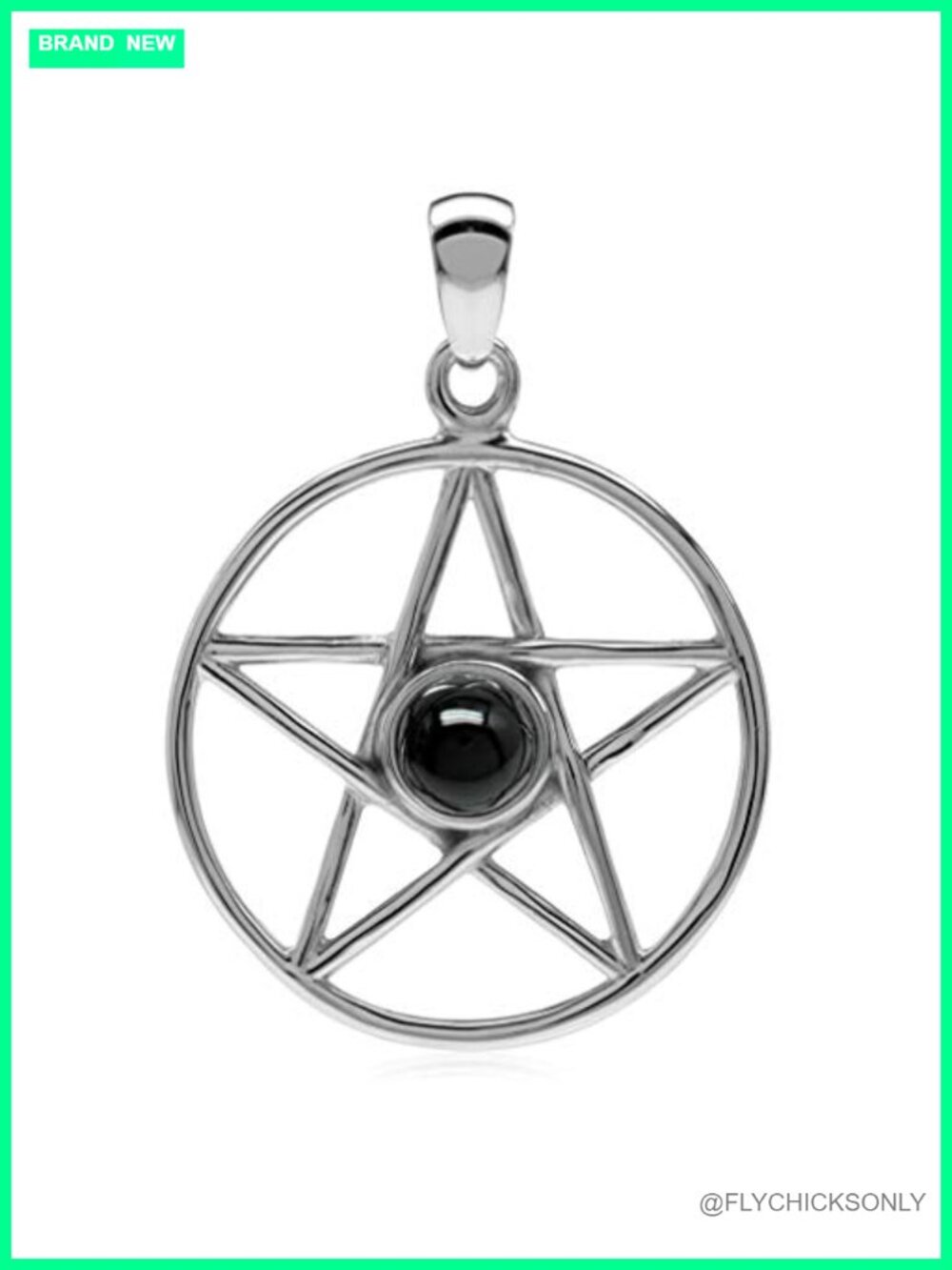 Silvershake 925 Sterling Silver Pentagram Star Pendant Necklace